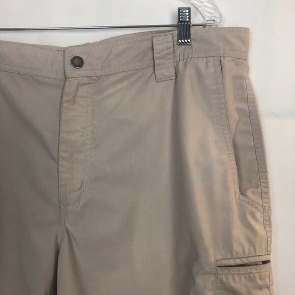 Columbia Mens Shorts Size 38 Beige Khaki Summer Casual Travel Beachy Breathable - Picture 5 of 11